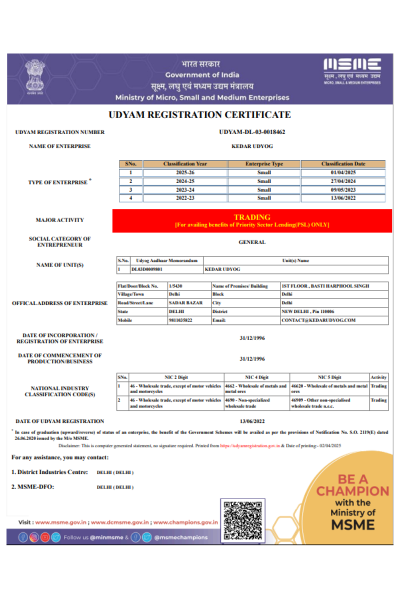Certificate