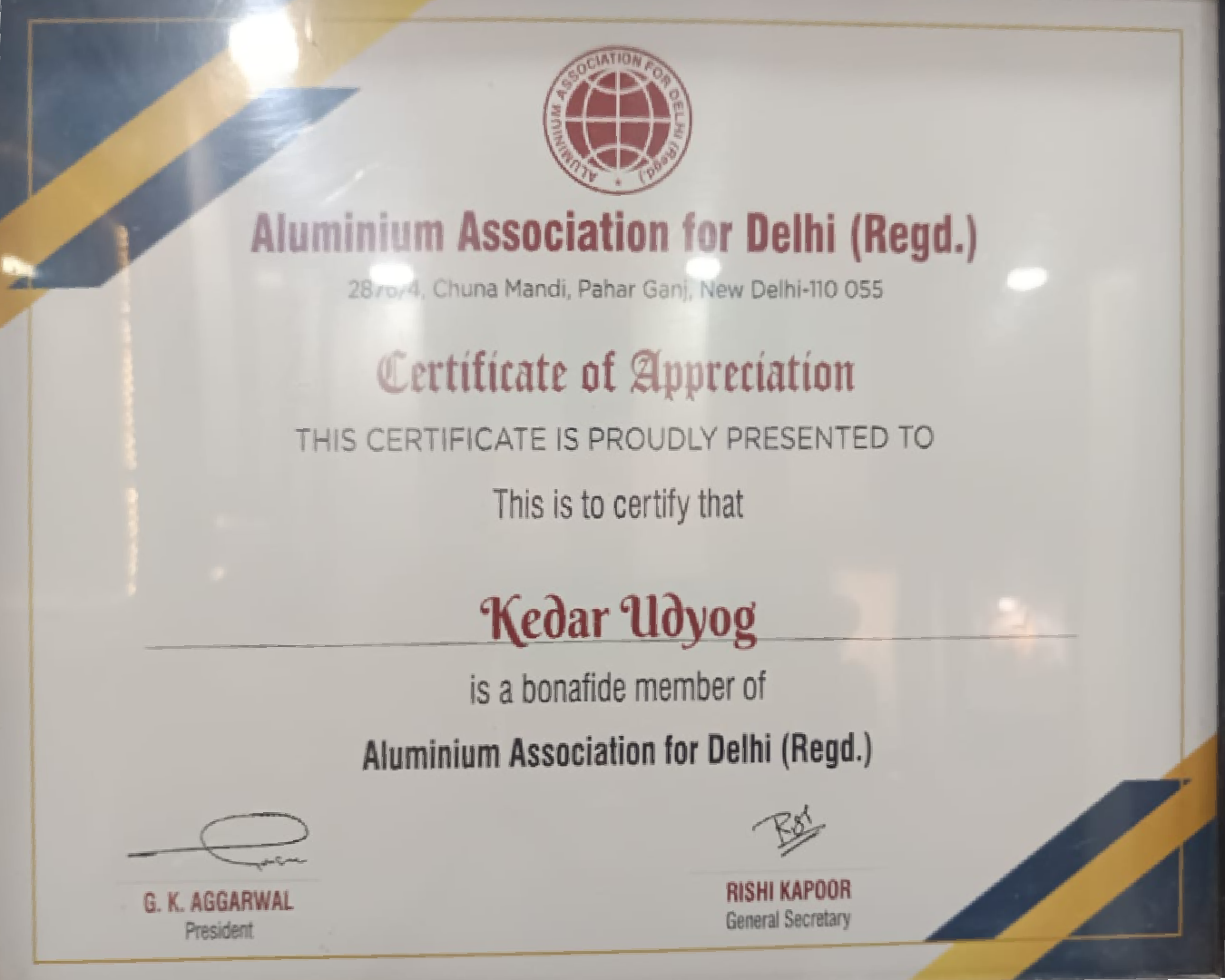 Certificate